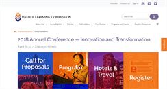 Desktop Screenshot of annualconference.hlcommission.org