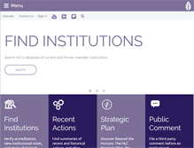 Tablet Screenshot of hlcommission.org
